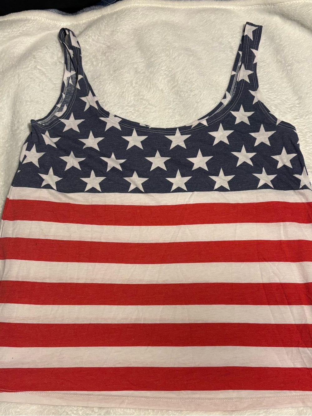 Old Navy Red White and Blue Star Stripe Scoop Tank